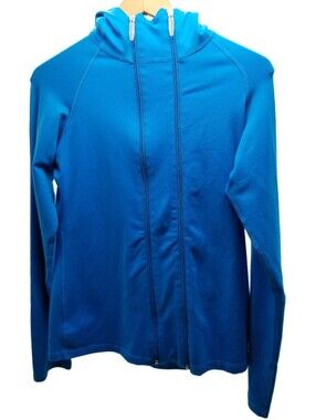 One Tooth Women's Bright Blue Full-Zip Hooded Sweatshirt Size XL